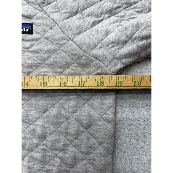 Patagonia Sweatshirt Womens Small Gray Organic Cotton Quilted Crew Pullover - Picture 5 of 8